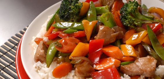 stir fry recipe using blenderbottle to mix